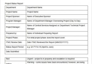 Format Of Project Report Writing And Example Of Construction Project Status Report