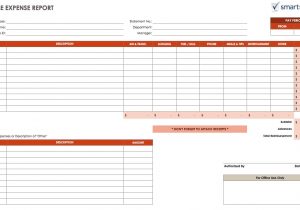 Free Annual Expense Report Template And Blank Monthly Printable Expense Reports