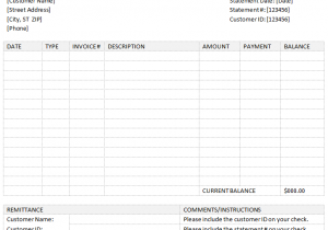 Free Billing Statement Template Excel And Free Template For Billing Statement