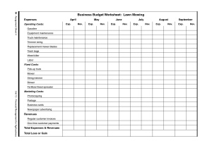 Free budget worksheet for small business and free printable business expense sheet
