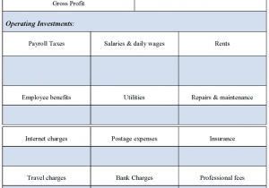 Free Business Financial Statement Form And Financial Statement Sample Format
