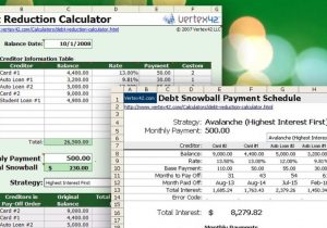 Free Debt Reduction Spreadsheet and Debt Reduction Spreadsheet