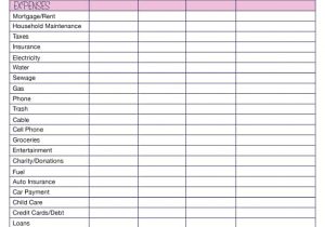 Free Download Wedding Budget Worksheet And Household Budget Template Printable