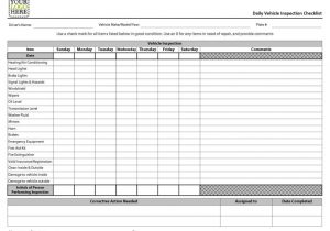 Free Driver Vehicle Inspection Report Form And Free Printable Driver Vehicle Inspection Report Form