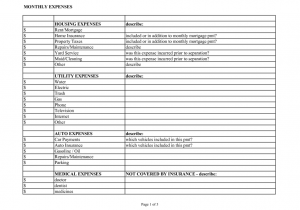 Free Excel Expense Sheet Template and Monthly Business Expense Worksheet Template