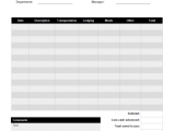 Free Expense Sheet Template And Free Expense Report Forms Download
