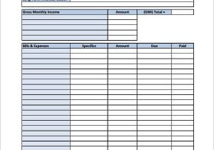 Free Household Budget Worksheet Pdf And Monthly Home Expense Sheet