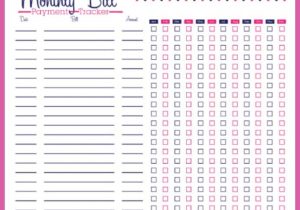 Free Monthly Bill Template Excel And Printable Monthly Budget Template