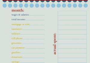 Free Monthly Home Budget Worksheet For Excel Download And Personal Monthly Budget Template
