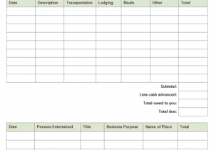 Free Monthly Travel Expense Template And Travel Expense Report Template Excel