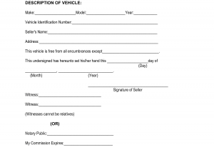 Free Printable Bill Of Sale Template For Car And Free Bill Of Sale Form For Selling A Car