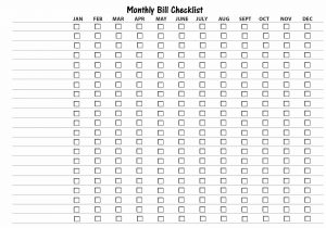 Free printable bill payment list and bill payment checklist pdf