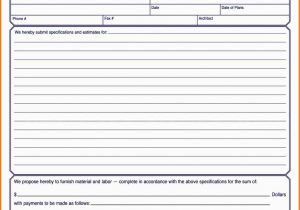 Free Sample Estimate Forms For Contractors And Free Contractor Bid Proposal Forms