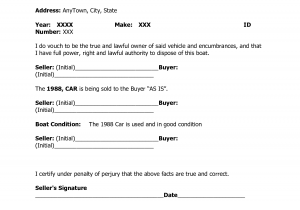 Free Template For Used Car Bill Of Sale And Camper Bill Of Sale Example
