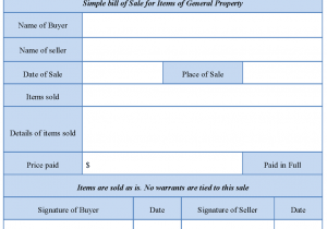Free Vehicle Bill Of Sale Template And Property Bill Of Sale Template