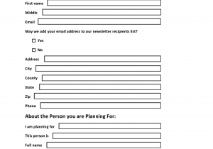Funeral Pre Planning Checklist And Funeral Planning Guide Printable Form
