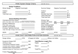 HVAC Load Calculator And Heat Calculations Worksheet For Residential