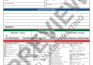 HVAC Maintenance Checklist Form And HVAC Inspection Report Forms