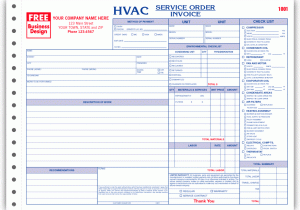 HVAC Service Invoice Template Free And Air Conditioner Invoice Template
