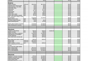 Home Construction Budget Spreadsheet And Construction Divisions List Excel