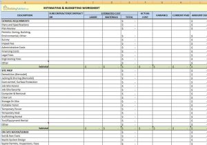 House Construction Estimate Template And House Construction Budget Template