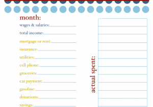 Household Budget Sample Worksheet And Household Budget Worksheets Printable