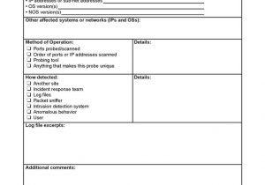 IT Incident Report Template Word And Information Technology Incident Report Template Word