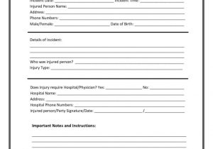 Incident Report Sample In Workplace And Physical Security Incident Report Form