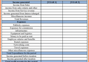 Income Statement Template For Small Business And Income Statement Template Excel Small Business