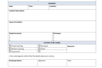 Information Security Incident Response Form And Security Incident Report Form