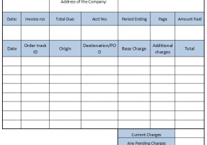 Invoice For Courier Service And Courier Service Invoice Template
