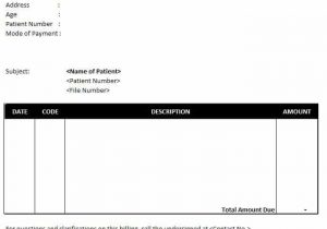 Itemized Doctor Bill Template And Medical Billing Templates Free Printable