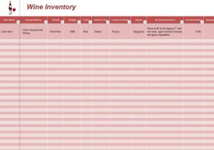 Liquor Inventory Sheet Template 1