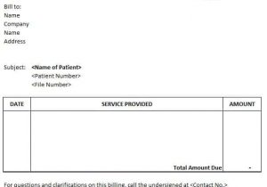 Medical Bill Template Excel And Medical Bill Dispute Letter Template