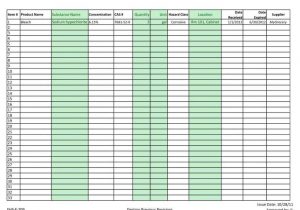 Medical Supply Inventory List Template And Equipment Inventory Spreadsheet Template