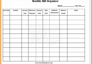 Monthly bill list template and free bill payment checklist template