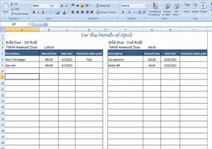 Monthly Bill Organizer Template Excel And Financial Planning Spreadsheet