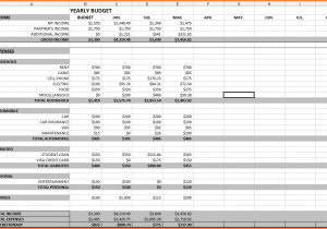 Monthly Budget Spreadsheet Template Free And Monthly Bills Spreadsheet