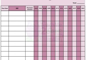 Monthly Expenses Template Free And Monthly Bill Payment Template Free