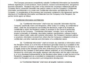 Non Disclosure Agreement Template Startup And Non Disclosure Agreement Template Texas