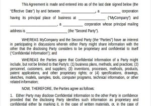 Non Disclosure Agreement Template Uk And Non Disclosure Agreement Template For Software Development