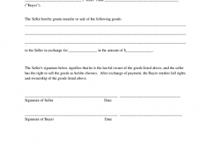 Notarized Bill Of Sale Template For Car And Bill Of Sale For Car Nc Template