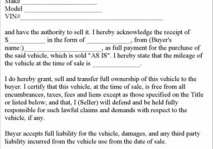 Notarized Vehicle Bill Of Sale Template And Bill Of Sales Template Free