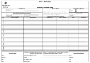 Office Furniture Inventory Sheet And Home Inventory List Form Printable