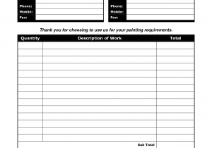 Paint Estimate Forms And Painting Estimate Forms Download