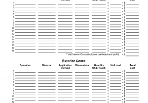 Painting Estimate Template Free Downloads And Painting Estimate Spreadsheet Template