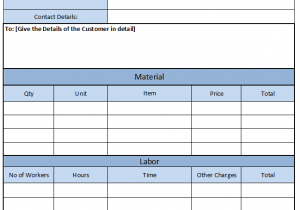 Painting Invoice Sample And Painting Invoice Template Excel