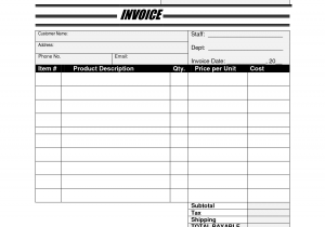Parts Invoice Template And Invoice Document Template