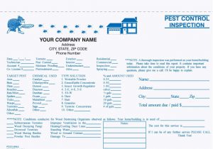 Pest Control Inspection Checklist And Pest Inspection Report Template