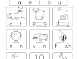 Phonics Worksheets For Kindergarten Vowels And A E I O U Worksheets For Kindergarten